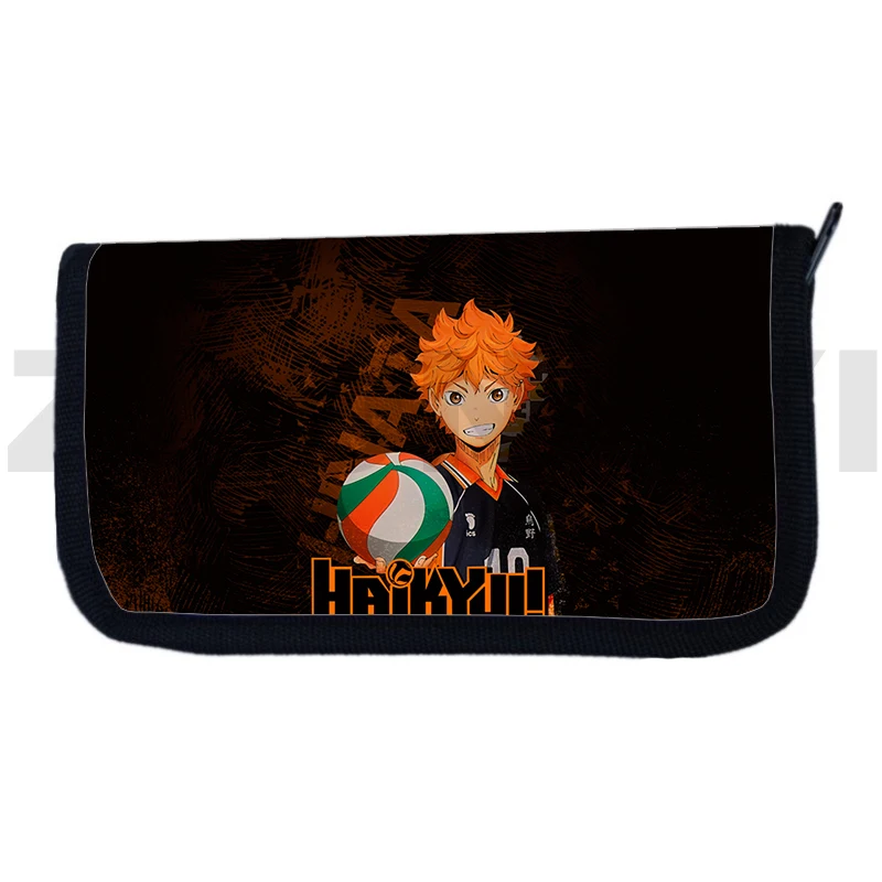 

Hot Sale Haikyuu Karasuno Nekoma 3D Wallet Boys Volleyball Junior Anime Wallet High Quality Fashion Canvas Women Purses Cash Bag