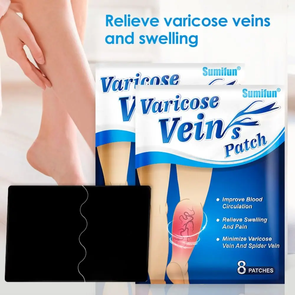 

8pcs Varicose Veins Plaster Spider Vein Angiitis Pain Skin Care Chinese Medicine Repair Patch Promoting Blood Circulation