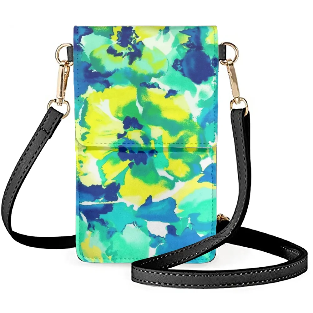 

High Quality Women's Mobile Phone Bags Tie Dye Print Ladies Cellphone Messenger Shoulder Bag Girls Phone Organizer Bolsos Mujer