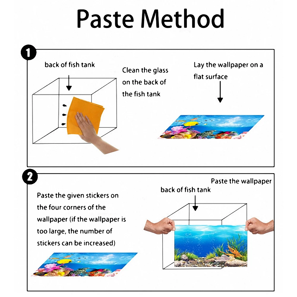 Двусторонний 3D плакат для аквариума морских растений декоративная наклейка фона