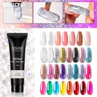 Полимерный гель для наращивания ногтей ROSALIND, 15 мл, Блестящий цветной акриловый гель для быстрого наращивания ногтей, маникюрный гель для ногтей