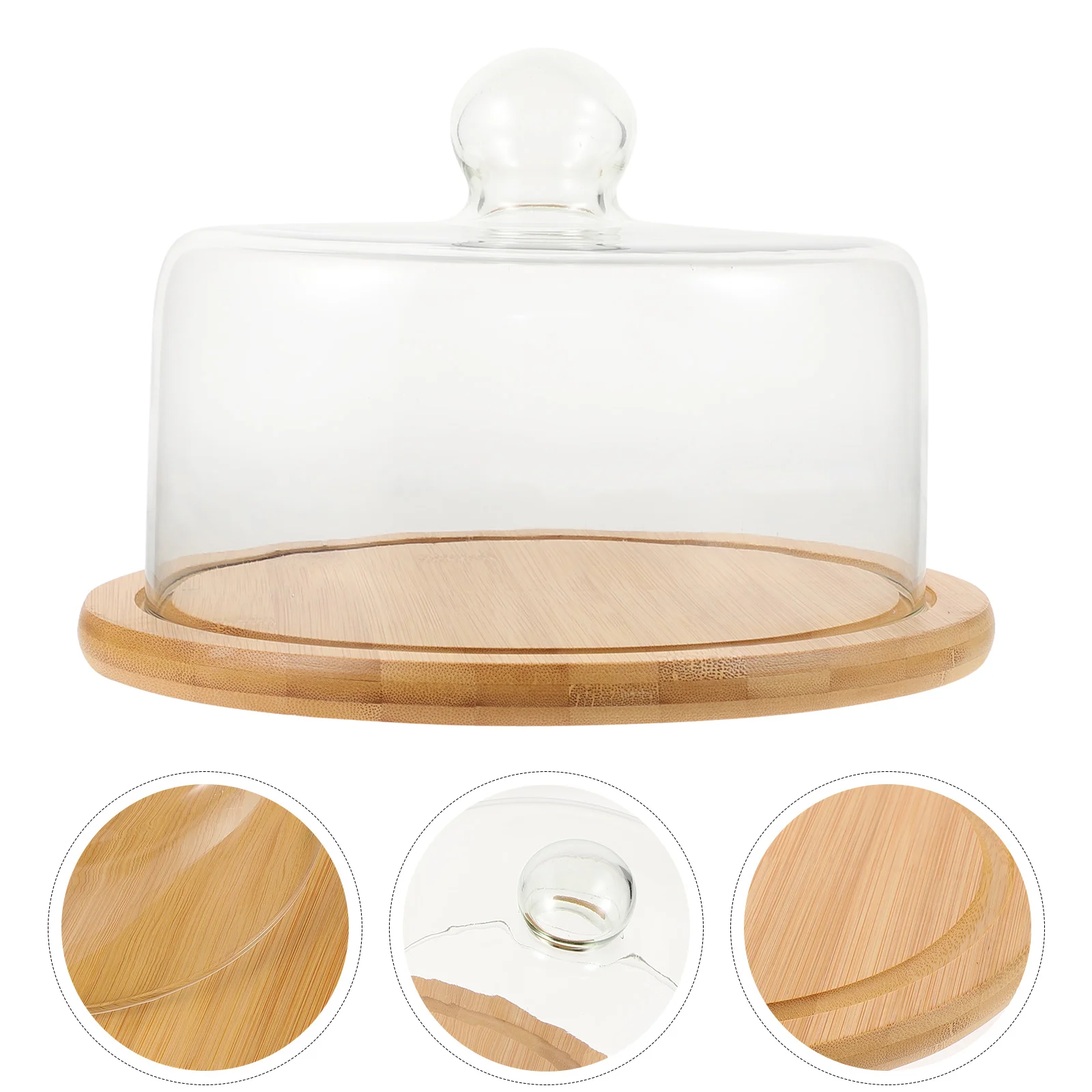 

1 Набор деревянный поднос для торта, чехол для торта, подставка для торта с крышкой, стеклянный держатель для торта, чехол для макарон