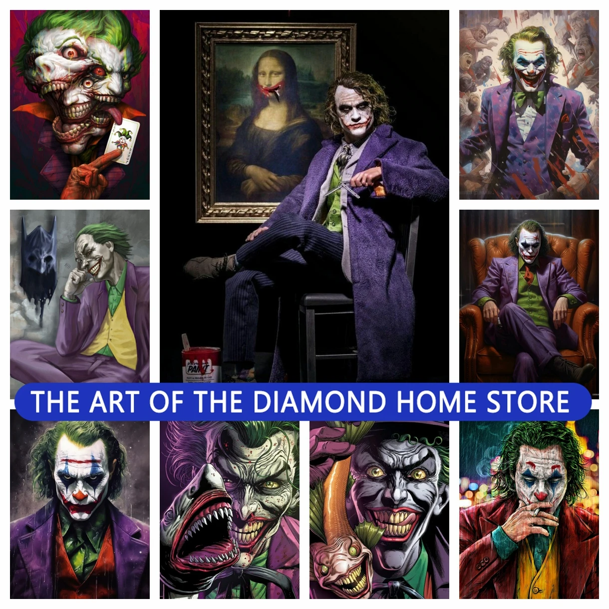 

DC Joker 5D DIY AB Diamond Painting Cross Stitch Mosaic The Dark Knight Picture Diamond Embroidery Rhinestone Home decor Gift