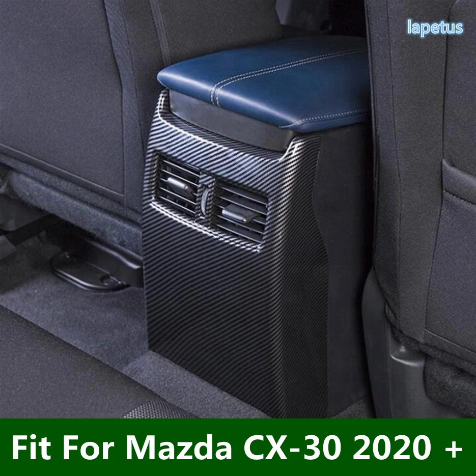 

Armrest Box Anti Kick Panel Air Conditioning Outlet Vent Decor Cover Trim For Mazda CX-30 2020 - 2022 Carbon Fiber Accessories