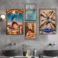 disney movie ratatouille diy poster kraft paper prints and posters stickers wall painting