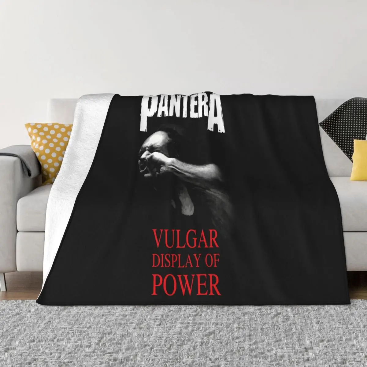 Pantera Vulgar Display Of Power V3 Heavy Metal Черный Xs3Xl с ярким формальным цветным одеялом