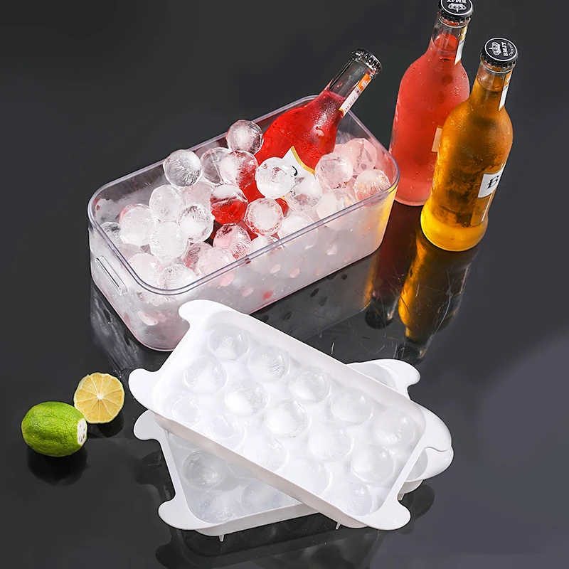 

Forms for Ice Cream Mold Ice Box Set Net Red With Cover Refrigerator Self-made Ice Hockey Popsicle Mold Ice Lattice Artifact Bar