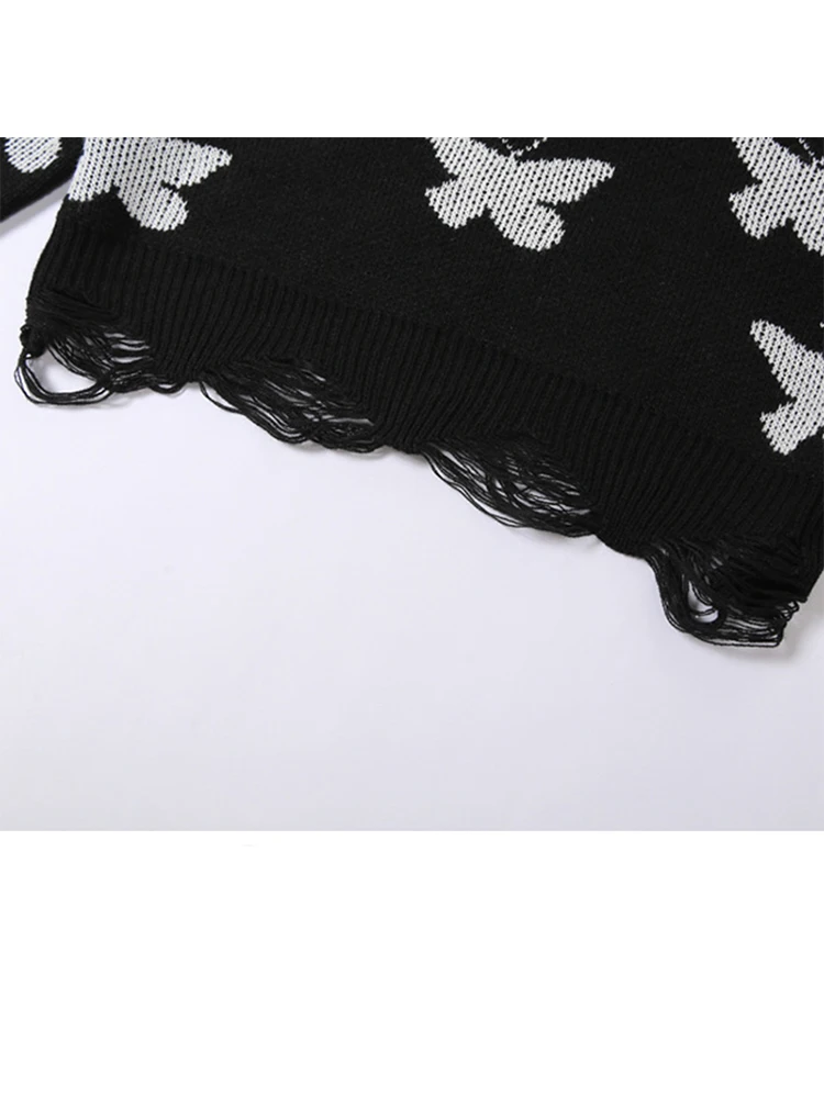 Женский свитер с длинным рукавом в стиле Харадзюку