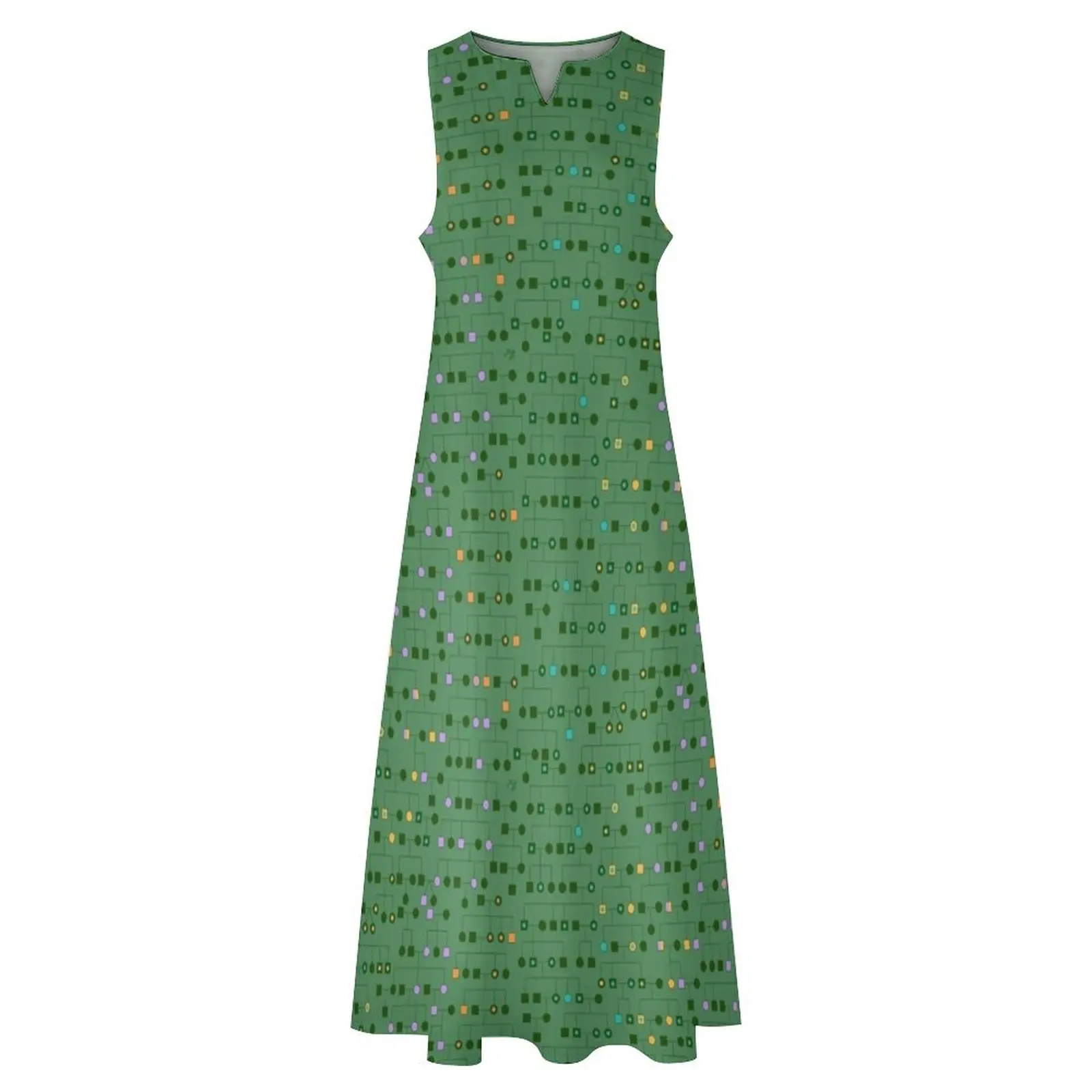 Pedigree-Palooza (зеленое) длинное платье женская одежда пляжная для женщин летние