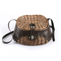 wicker basket fishing willow creel trout perch cage tackle fisherman box outdoor classical willow fishing creel basket