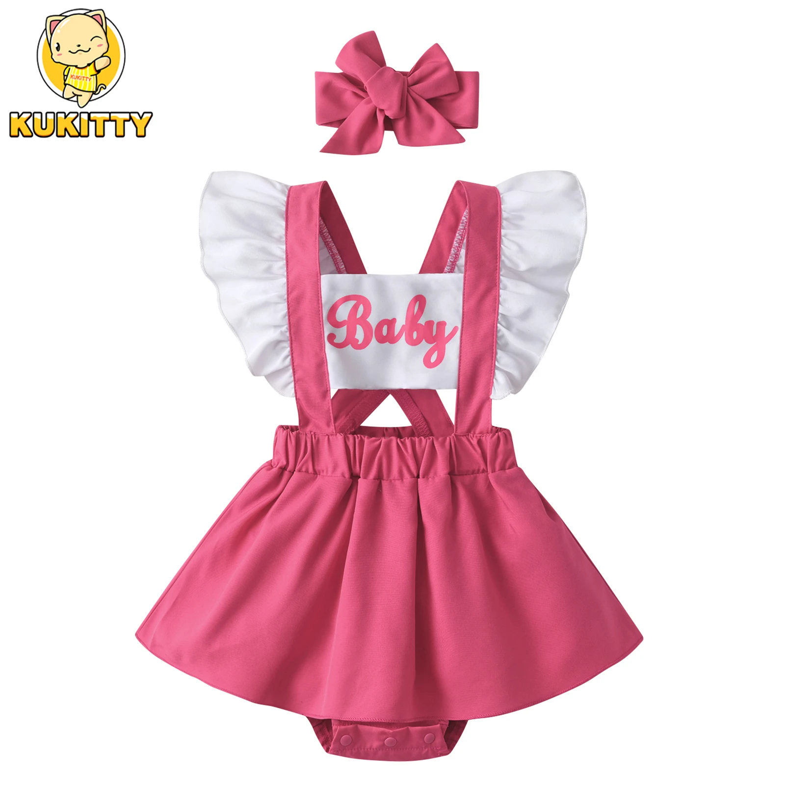 Комбинированный хлопковый комбинезон с короткими рукавами для новорожденных