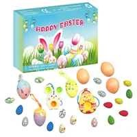 easter advent calendar countdown to easter toy easter gift box with 25pcs egg glitter bubble egg toys kit children educational