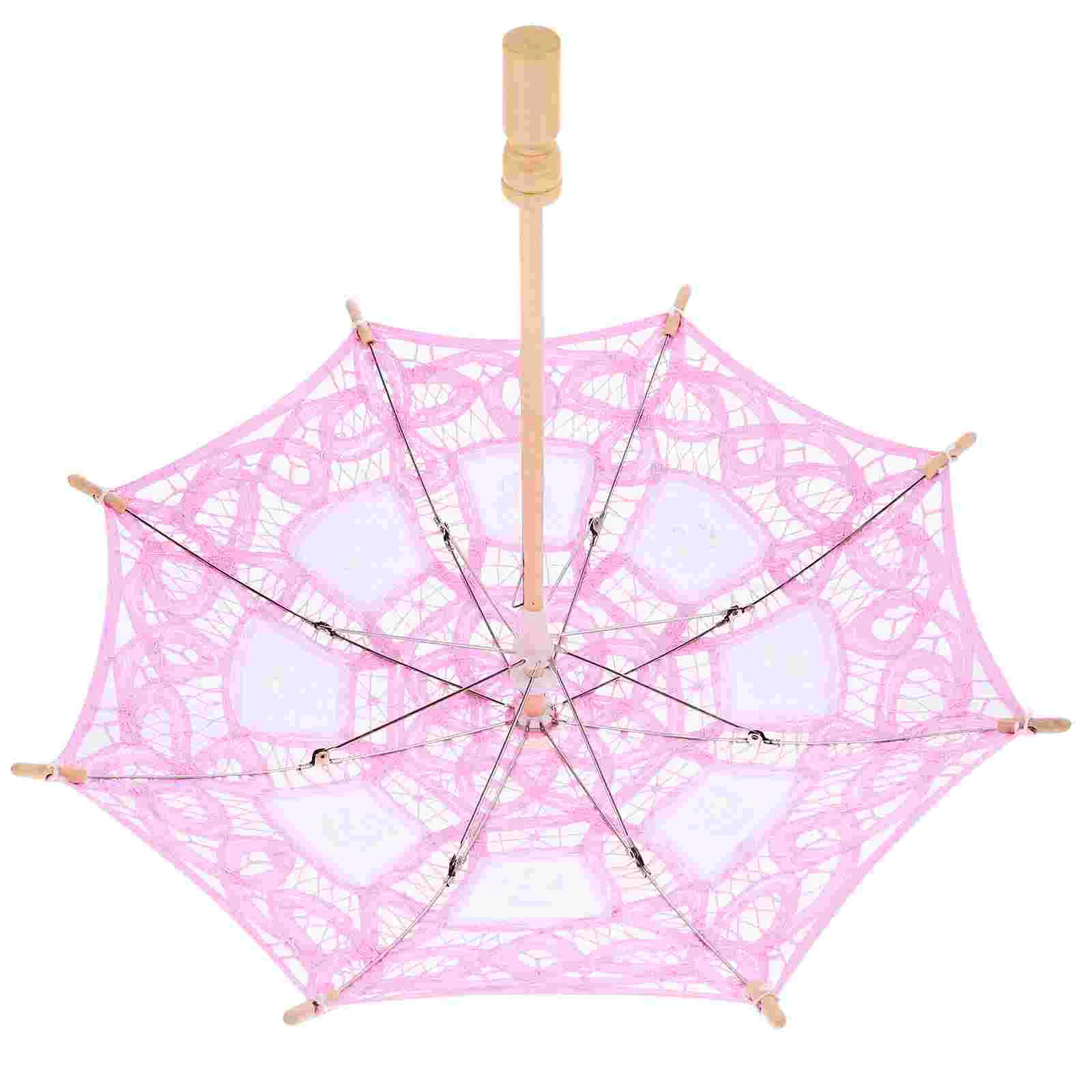 Классический зонтик для дождя свадьбы кружевной необычный с цветочным узором