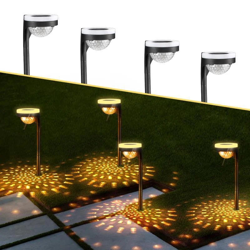 4 Pcs New solar outdoor lights LED emitting water drop projection floor garden decoration lawn lamp waterproof garden landscape