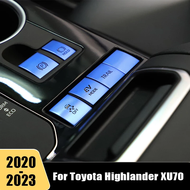 

Car Accessories For Toyota Highlander XU70 Kluger 2020 2021 2022 2023 Electronic Handbrake Button Sticker Decoration Cover Trim