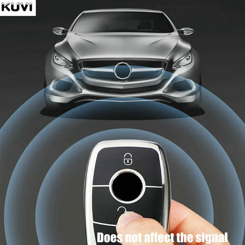 Цветной чехол для автомобильного ключа с дистанционным управлением из ТПУ Mercedes