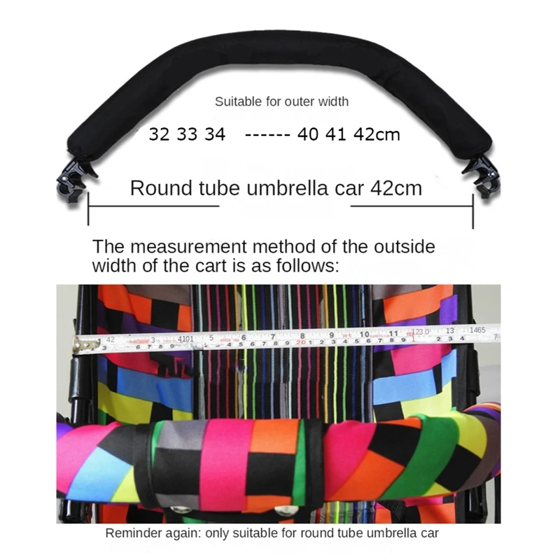 Baby Kinderwagen Griff Schwarz Abnehmbare Armlehne Stoßstange Kinderwagen Vordere Armlehne Kinderwagen Armlehne Zubehör Dropshipping – Detail 4