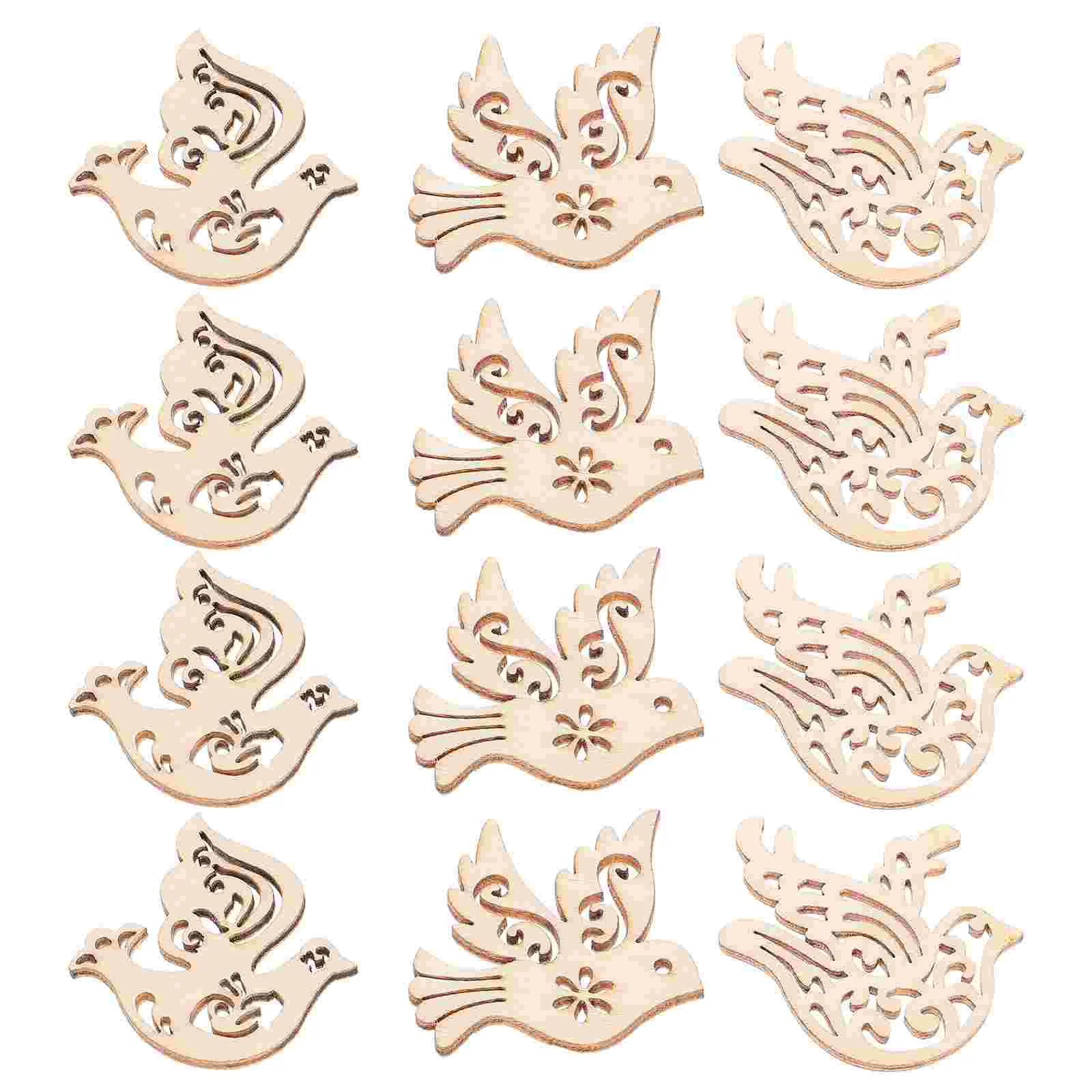 50 шт. аксессуары для голубя мира деревянные ломтики незавершенные пустые бирки