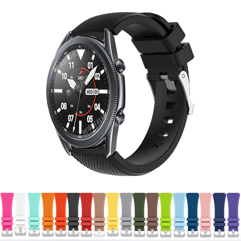 

22mm Slicone Watchband For Samsung Galaxy 3 45mm/Watch 46mm Strap Sports Bracelet For Samsung Gear S3 Frontier/Classic Band Belt