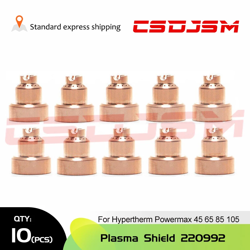 

CSDJSM,10Pcs 220992 Plasma Cutter Shield Cup Cap For Hypertherm Powermax105 105A Duramax torch consumables