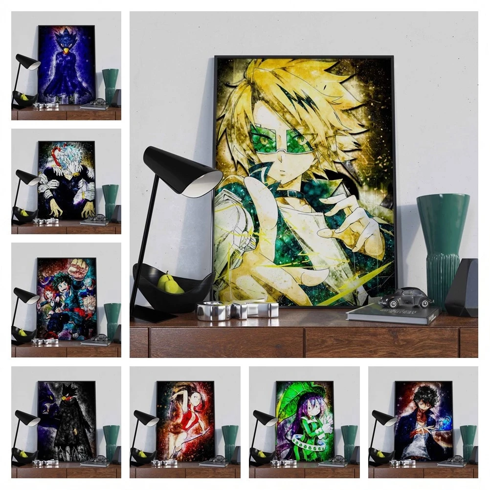 

My Hero Academia Canvas Paintings Wall Art Demon Slayer Home Decor Tokyo Ghoul Poster HD Printed Modular Pictures Living Room