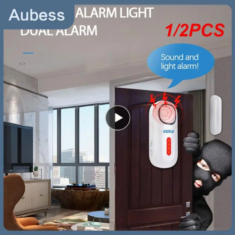 

1/2PCS Wireless Independent Door Magnetic Alarm System 120dB Door Security Alarm Window Door Opening Sensors with Remote Control