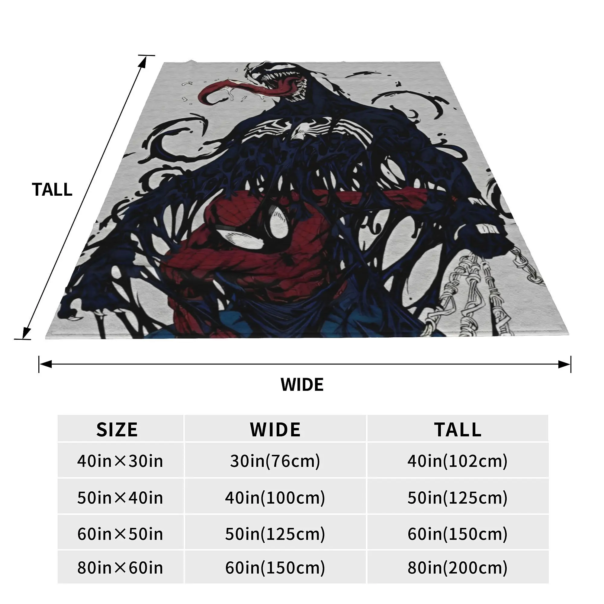 Фланелевые одеяла Rising Spider Venom Symbiote винтажное одеяло для дома плюшевое тонкое 125*100
