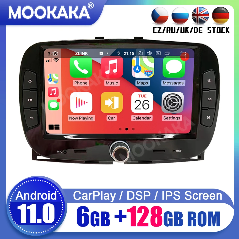 

Автомагнитола на Android 11,0 для Fiat 128-500, 6 ГБ + 2019 ГБ
