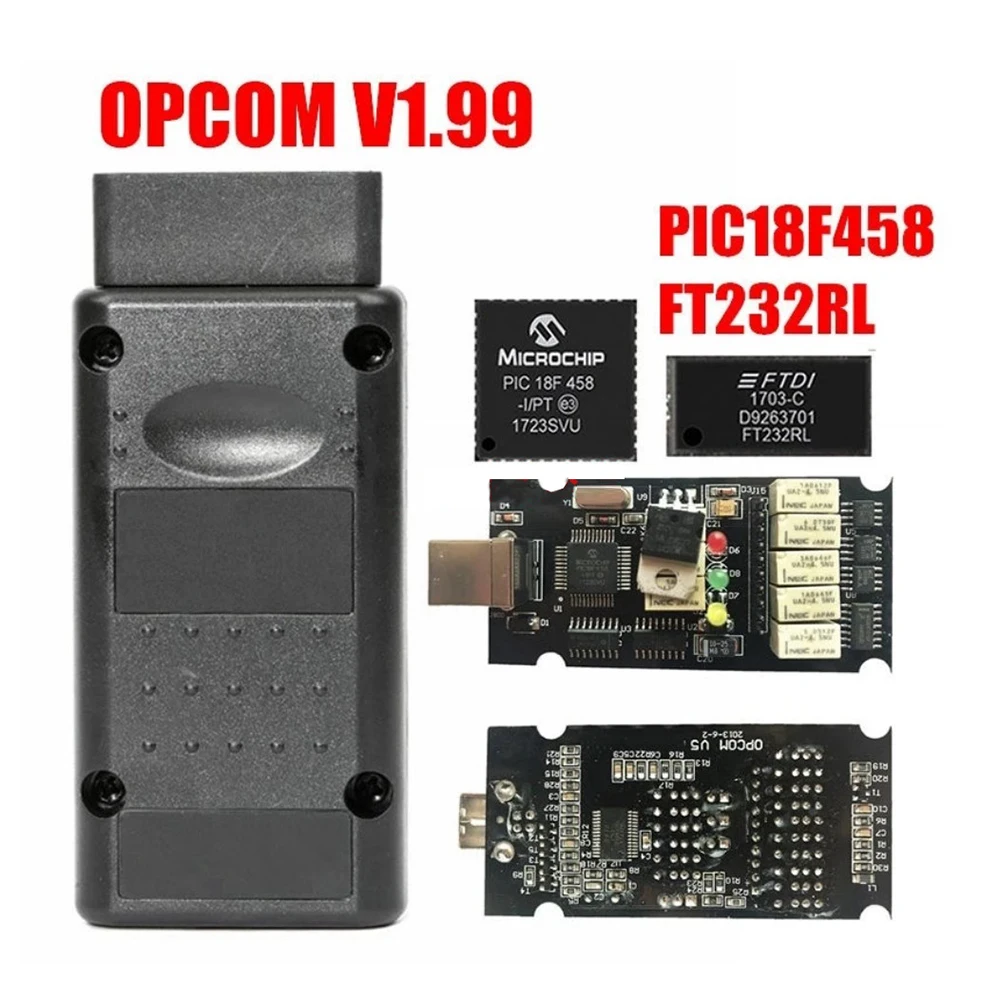 

OPCOM V1.70/V1.95/V1.99 PIC18F458 FTDI FT232RL Chip OP-COM OBD2 CAN-BUS Code Reader Diagnostic Tool for Opel