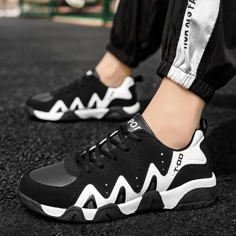 Men's Running Shoes Comfortable Sport Shoes Basketball Shoes Casual Sneakers Walking Shoes Trend Lace Up Tennis Sneakers for Men