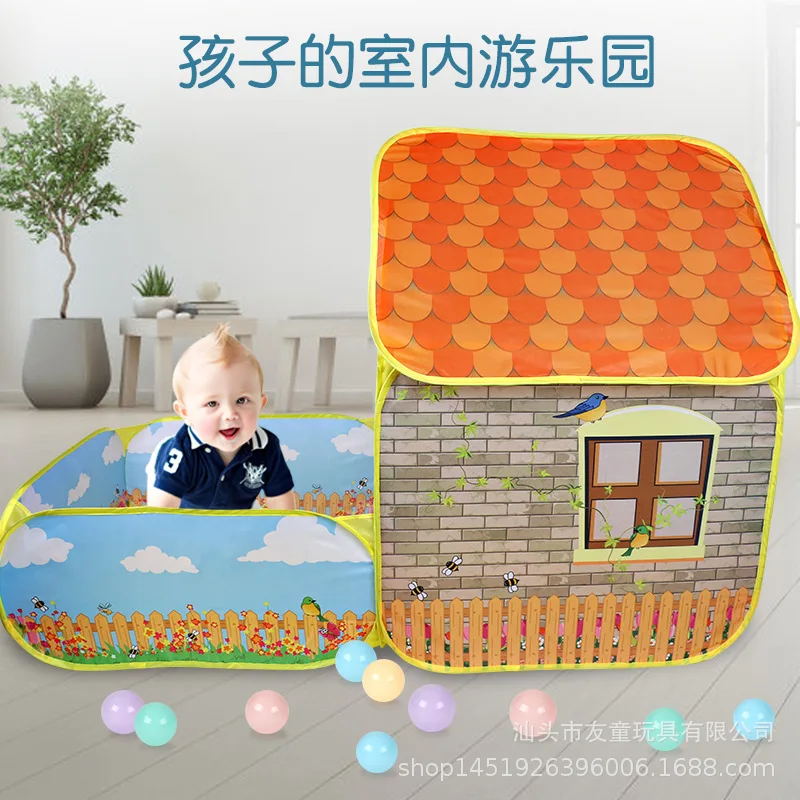 Детский игровой домик-палатка с бассейном для шариков Океан, большое пространство, вилла в саду, игрушка.