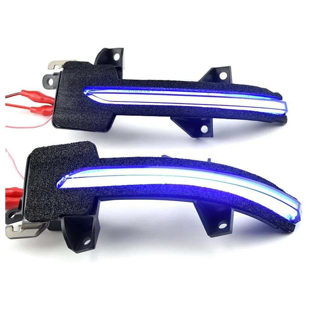 

For Honda Civic 11Th Gen 2022 LED Dynamic Side Rearview Mirror Turn Signal Light Indicator Lamps, Blue+Yellow Light