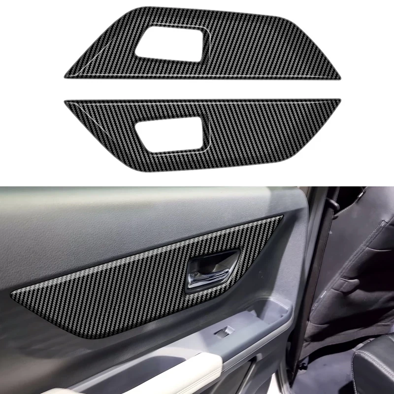 

For Toyota Veloz Avanza 2022+ Carbon Fiber Automotive Interior Inner Door Panel Strip Cover Frame Trim