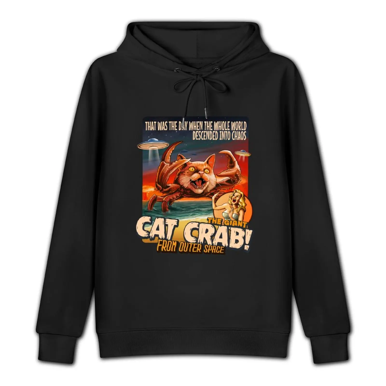 Пуловер с капюшоном Giant Cat Crab мужская одежда в японском стиле толстовка