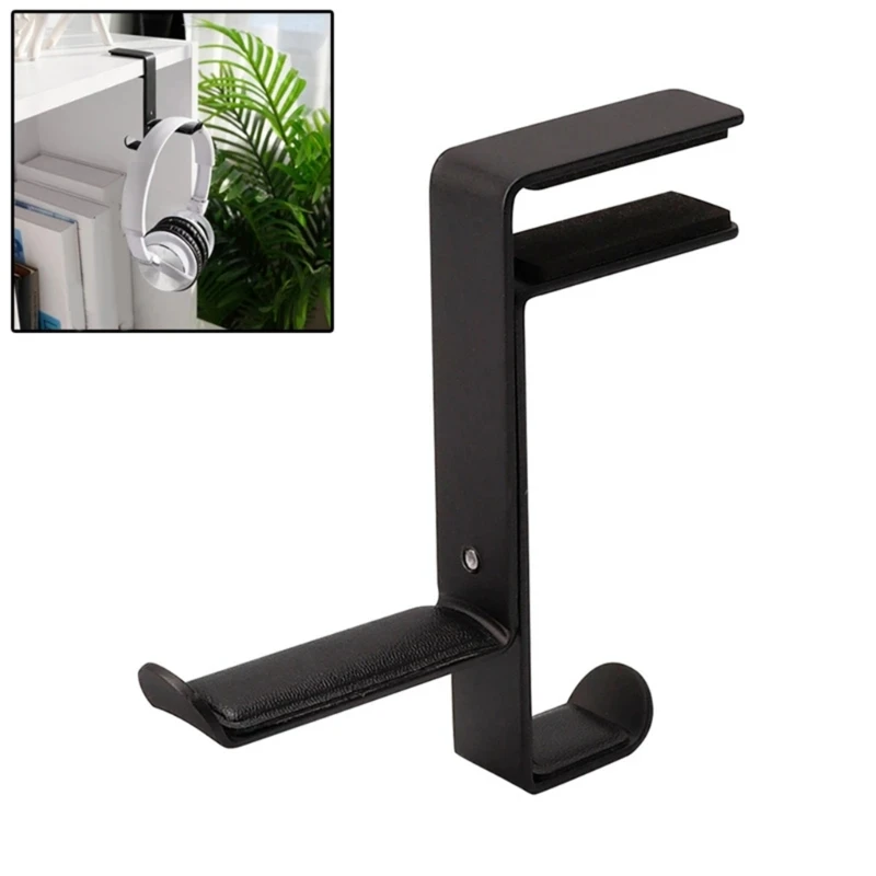 Headphone Stand Hanger Desk Mount Holder Headset Soundbar Stand Clamp Hook Space Save Hanger Under Desk Long Arm Holder