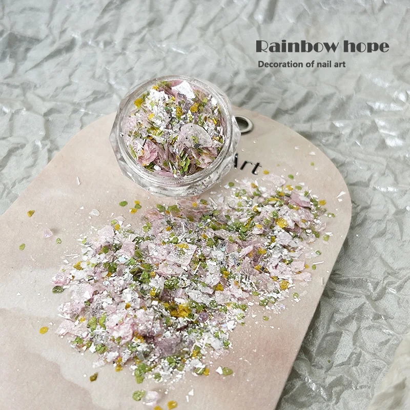 Украшения для маникюра с блестками сказочная галактика слюда взрывы ракушки