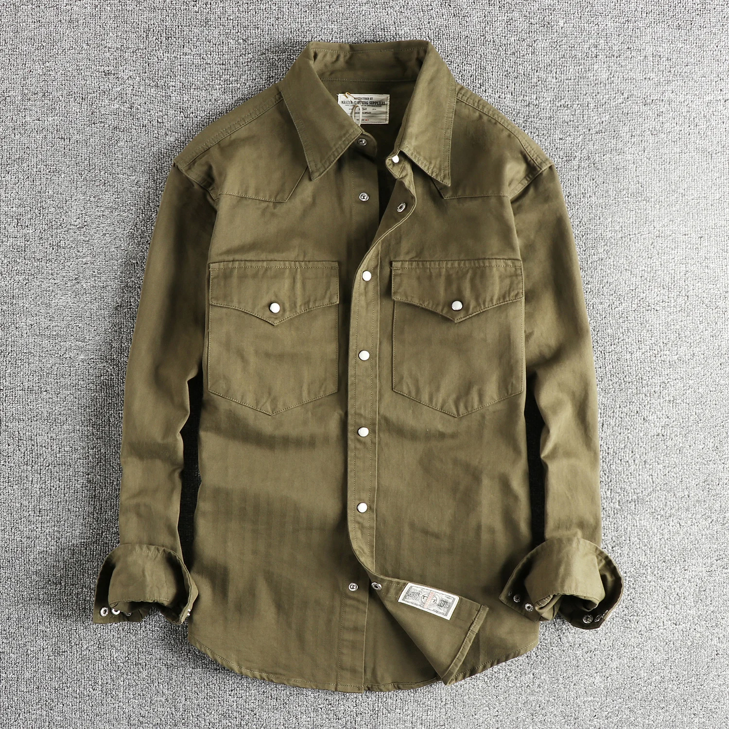 Винтажная хлопковая мужская рубашка