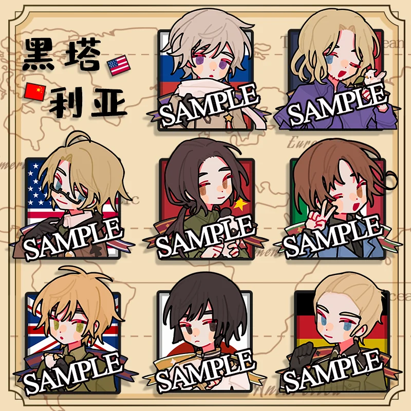 

Аниме Axis Powers Hetalia Артур Киркланд Yao Ван лудпарик Кику Хонда Косплей акриловый брелок Подвеска фотоброшь булавки