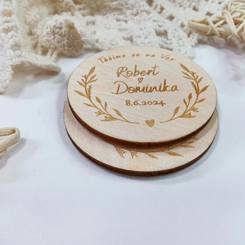 Персонализированные Свадебные лазерные магниты для сохранения даты имя и дата