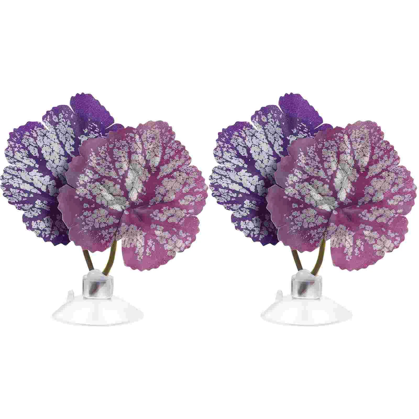 

2pcs Aquarium Breeding Leaf Tank Resting Leaf Aquarium Breeding Bed Suction Cup Leaf Hammock