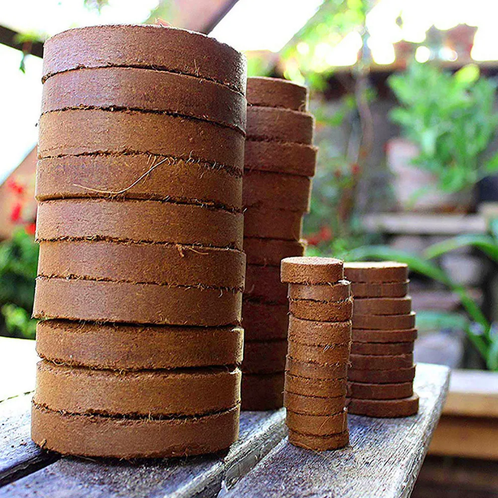 

20 Pcs Nursery Soil At Grass Succulent Coconut Peat Nutrient Soil Block Compressed Nursery Planting Soil Nutrient Soil Block