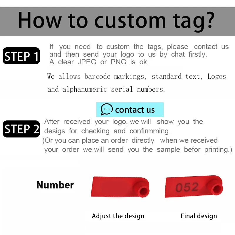 Этикетка для идентификации овец и скота с номером 100 товары животных на ферме коз