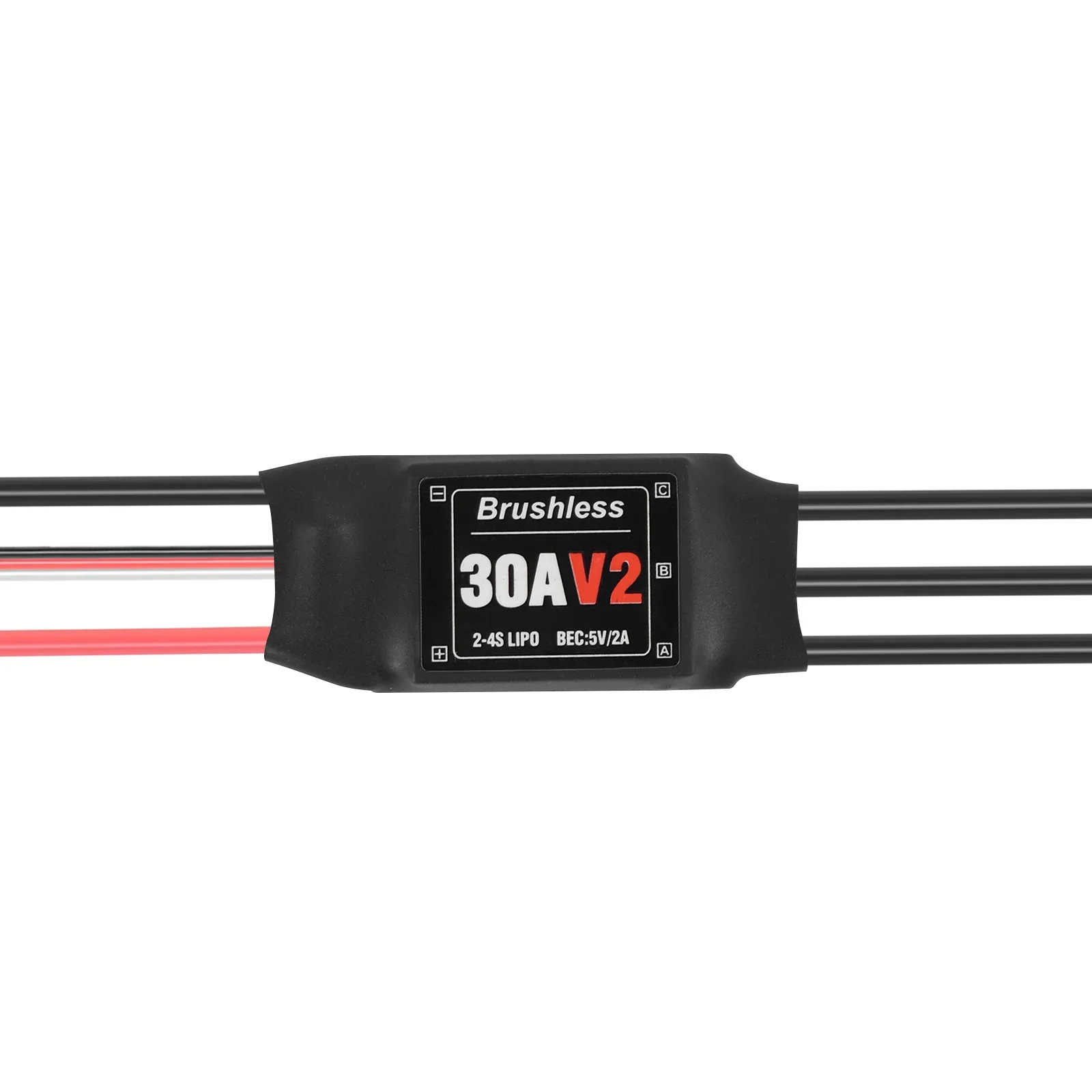 Фото Горячий 30A V2 ESC 2-4S бесщеточный радиоуправляемый электрический регулятор скорости 5 В 2A BEC для радиоуправляемого вертолета с неподвижным крылом самолета квадрокоптера №2