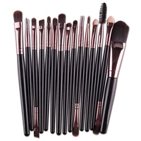 15pcs champagne makeup brushes set for cosmetic foundation powder blush eyeshadow kabuki blending make up brush beauty tool