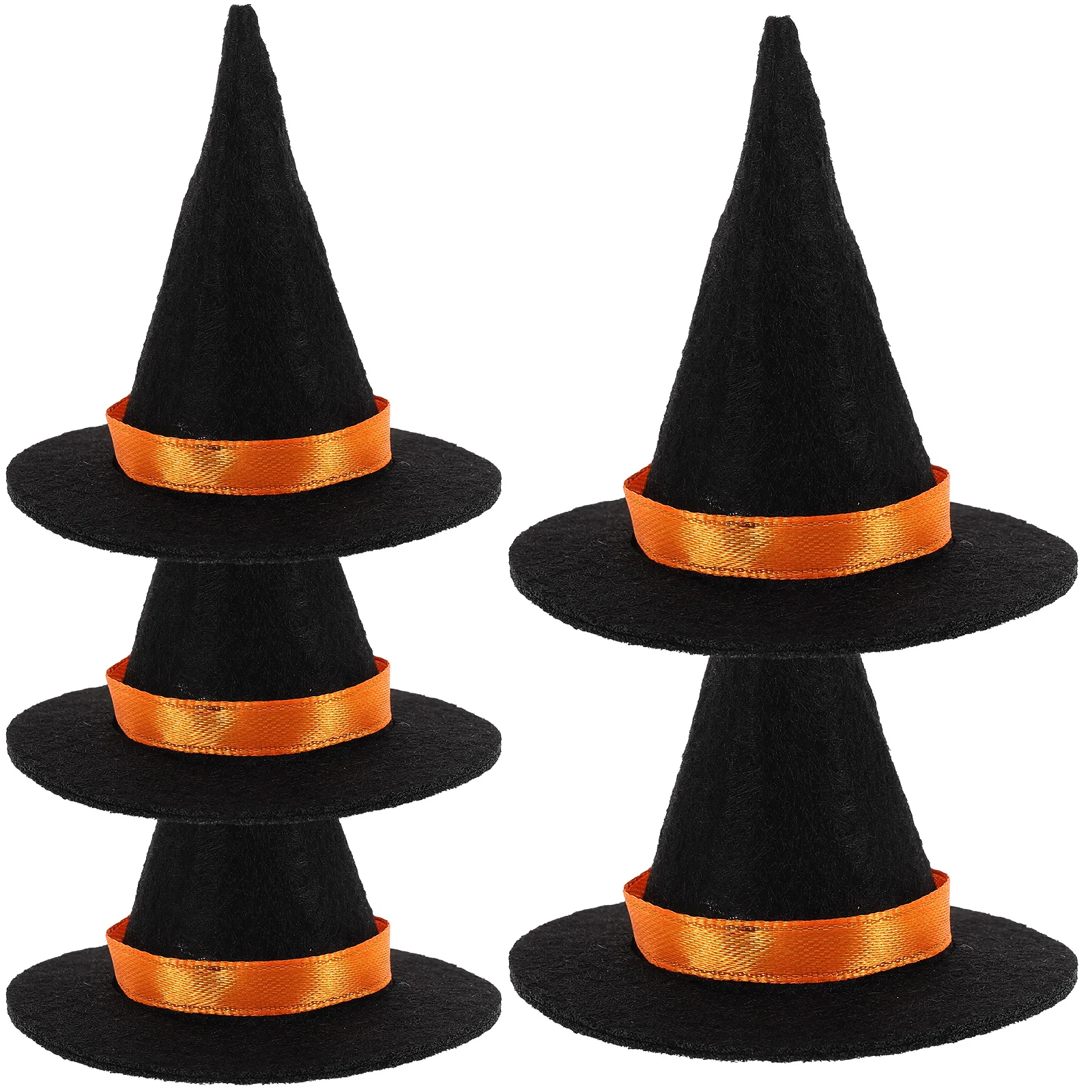 

5pcs Mini Halloween Witch Hats Party Hat Bottle Hats Scene Layout Decoration