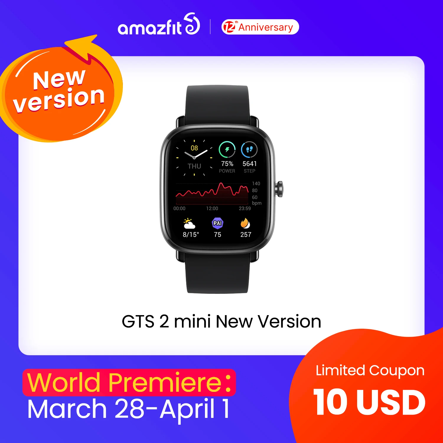 Смарт-часы Amazfit GTS 2 mini, новая версия, 68 + спортивные режимы, мониторинг сна, Смарт-часы для Android и iOS - Апрельский топ товаров с Али