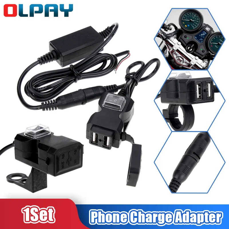 

USB-адаптер для зарядки телефона, 12-24 В, 2,1 А
