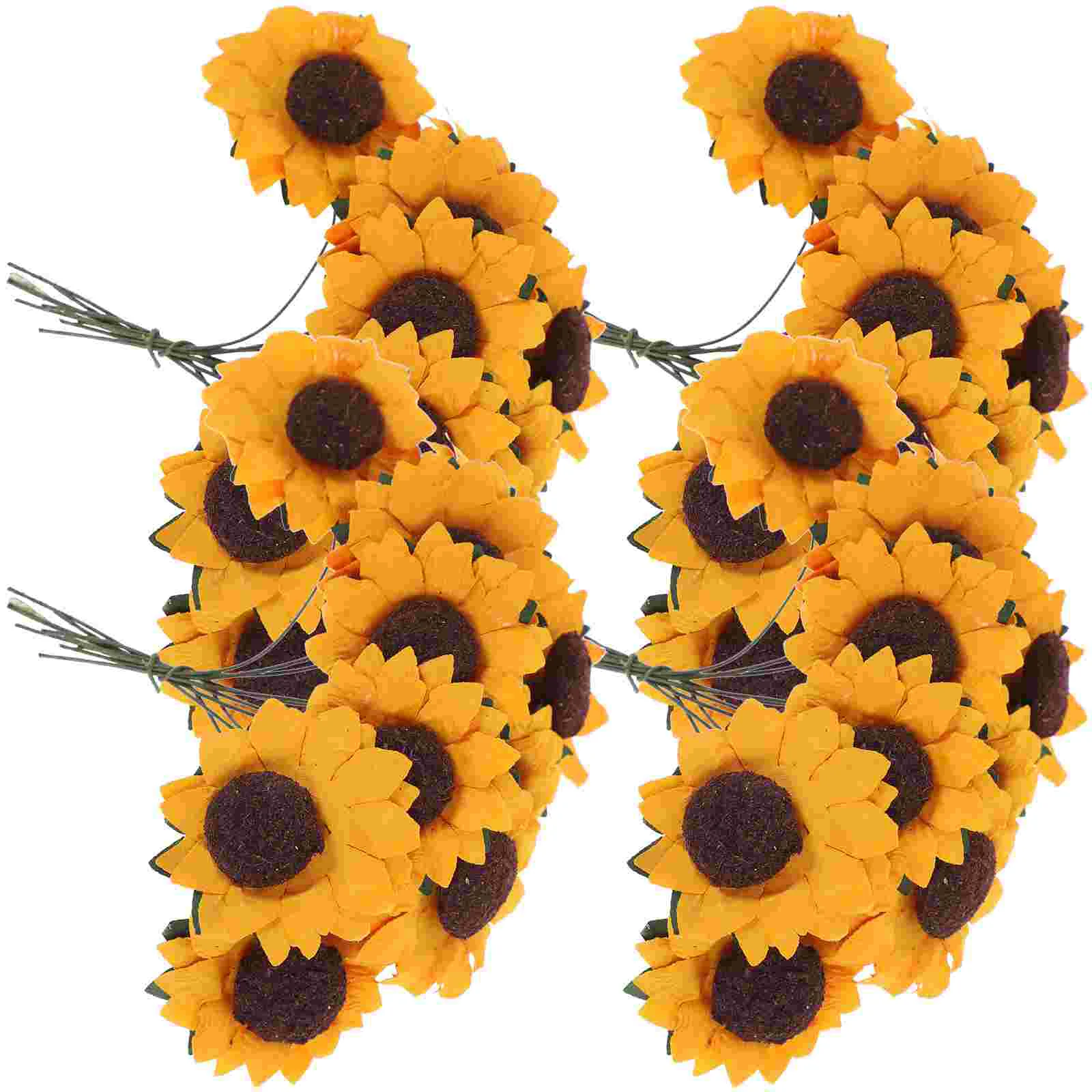 

Sunflower Artificial Sunflowers Flower Flowers Fake Bouquet Decor Wedding Paper Silk Heads Faux Simulation Decorations Mini