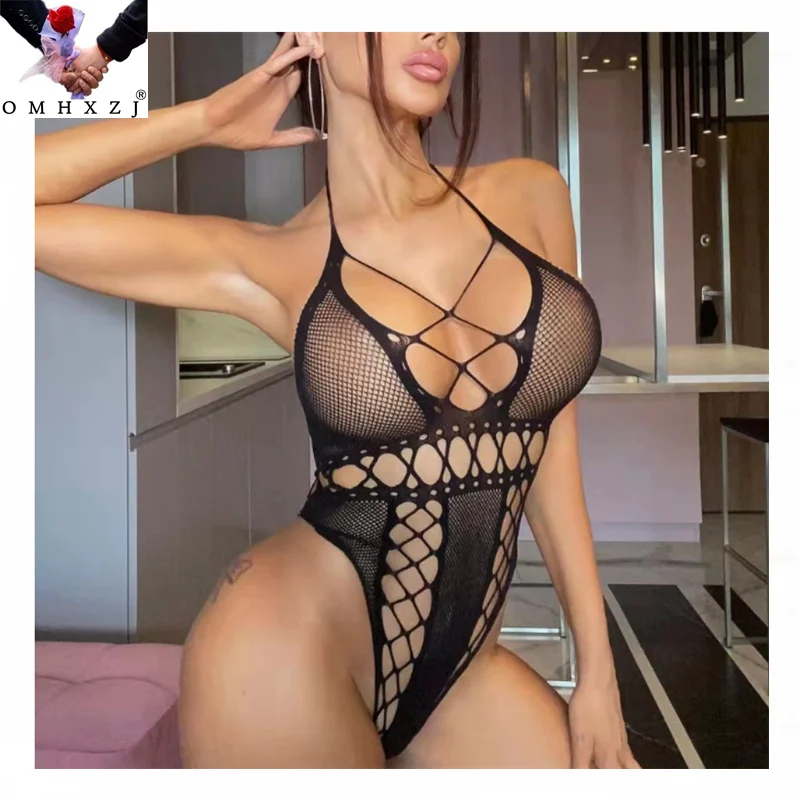 

OMHXZJ EL92 Wholesale ultra-thin passionate four-shot open file high elastic temptation girl sexy sling 9205 One size