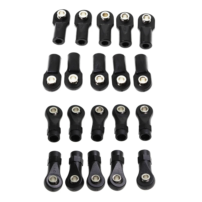 

20 Pcs Plastic M4 Rod End Link Linkage Balls Joint Head For 1/10 RC Car,B & C